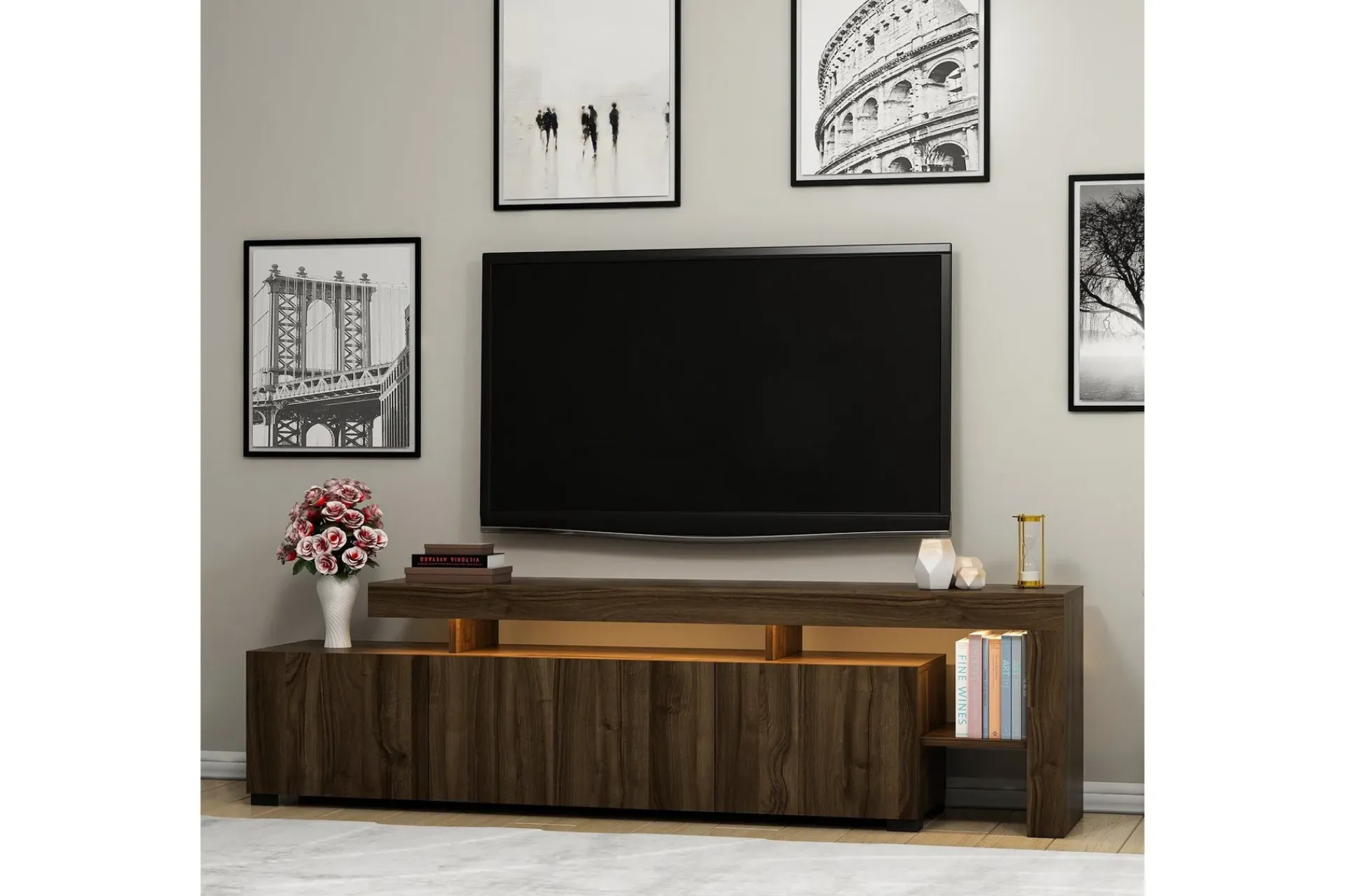Tv-Benk & Mediabenk-Jurukovo TV-benk 192x37 cm Brun