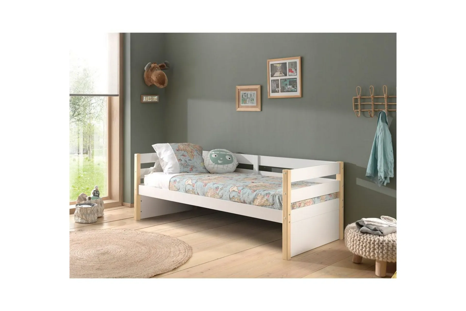 Barneseng & Juniorseng-Kabin seng Margarit Natural,Hvit