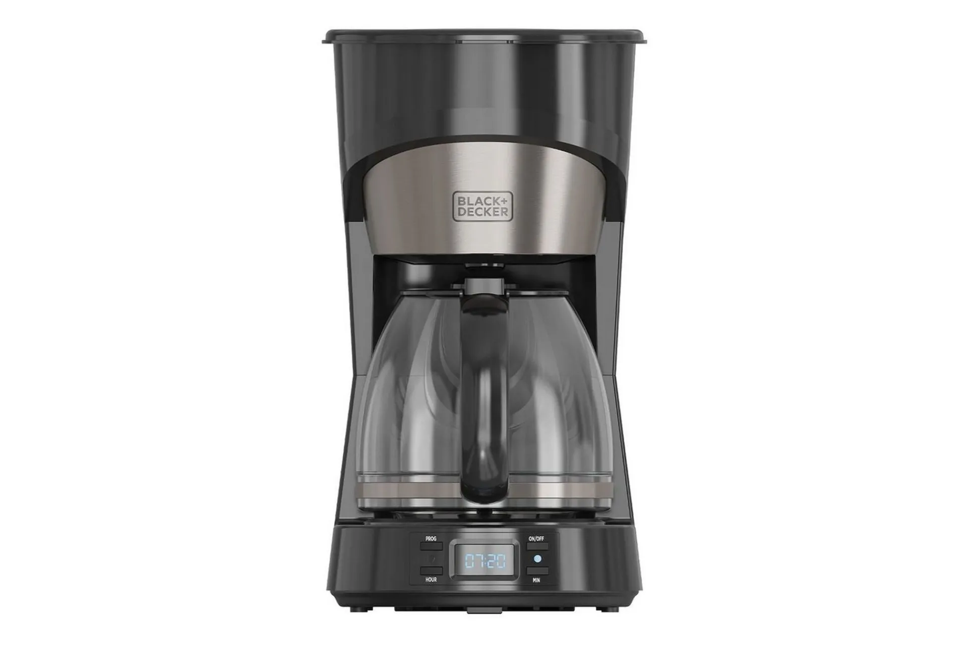 Black+Decker Kaffemaskin & Kaffetilbehør|Kjøkkenutstyr-Kaffetrakter LCD 12 Kopper Sølv