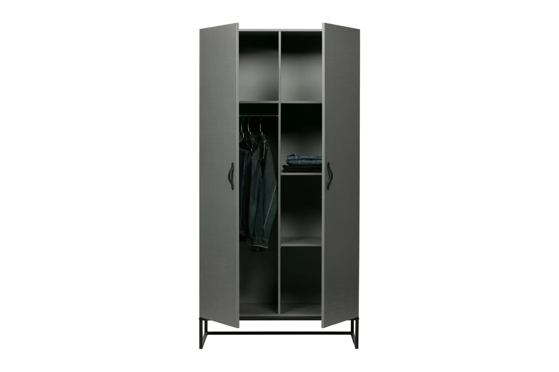 WOOOD Kommode Barnerom|Skap Barnerom-Kahe Garderobe 100x195 cm Svart,Grey