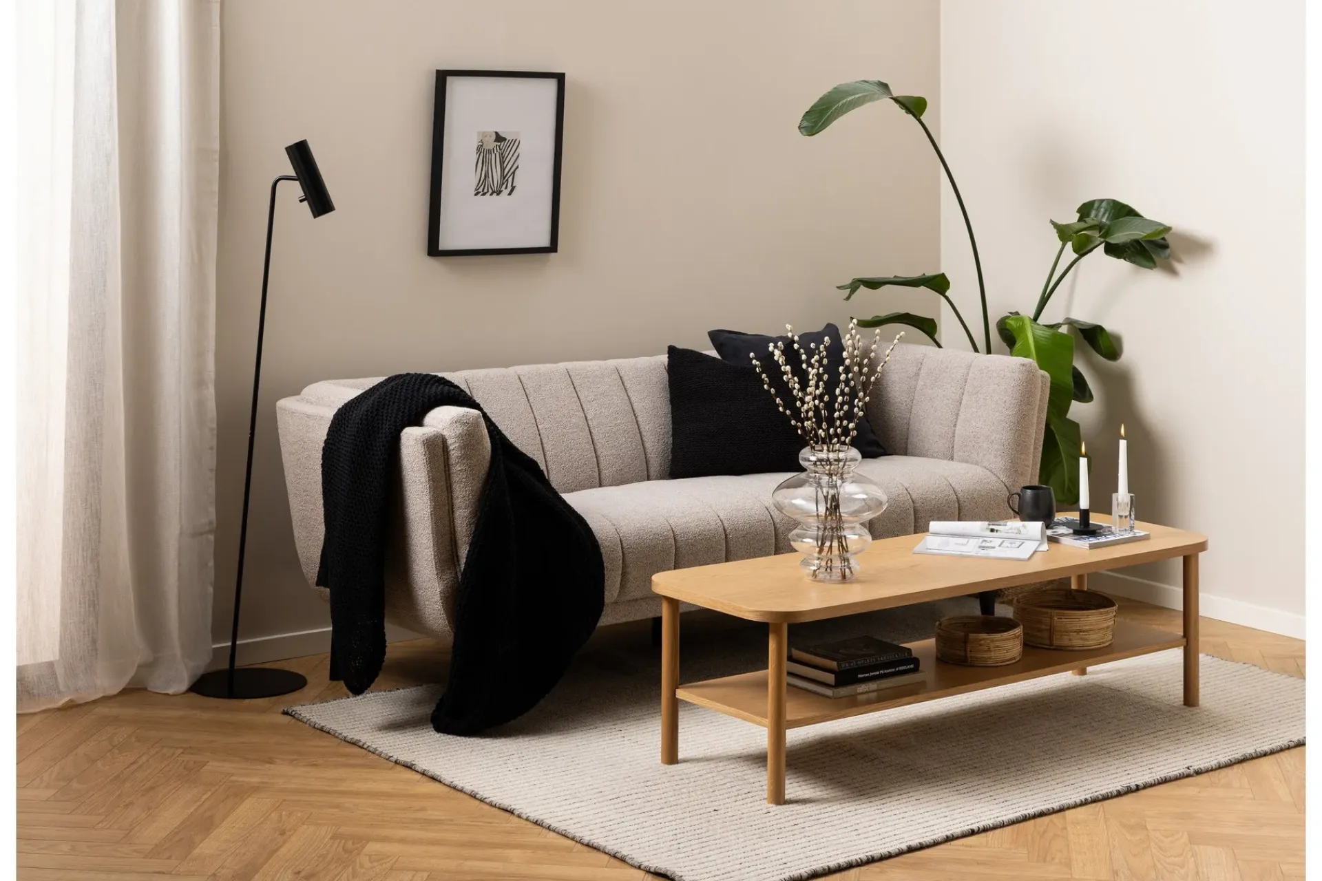 2 Seter Sofa-Kalfa 2-seters Sofa Beige