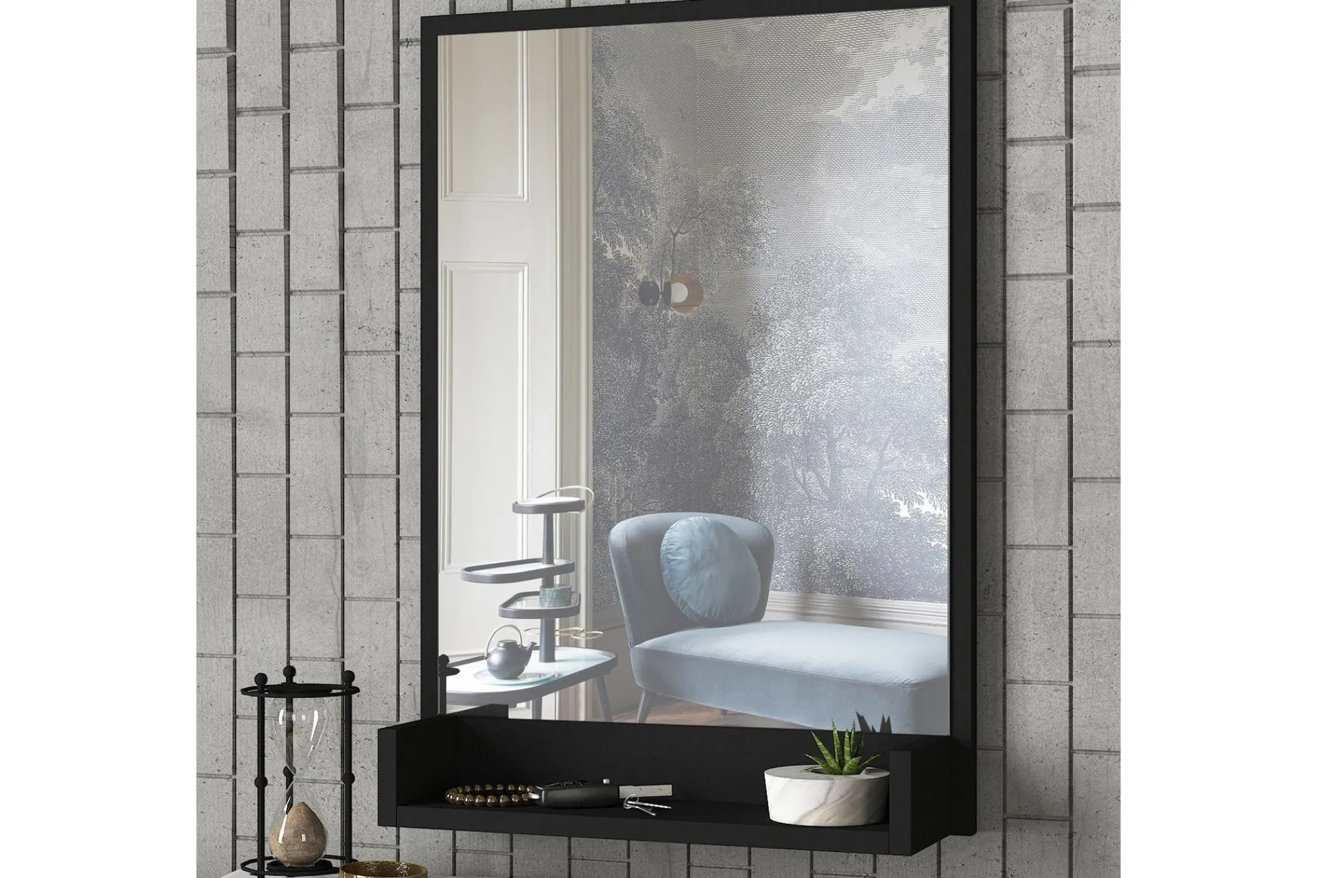 Veggspeil|Gangspeil-Kallina Speil 75 cm Beige