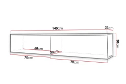 Kanak TV-benk 140 cm