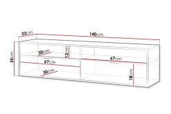 Kanon TV-benk 140 cm