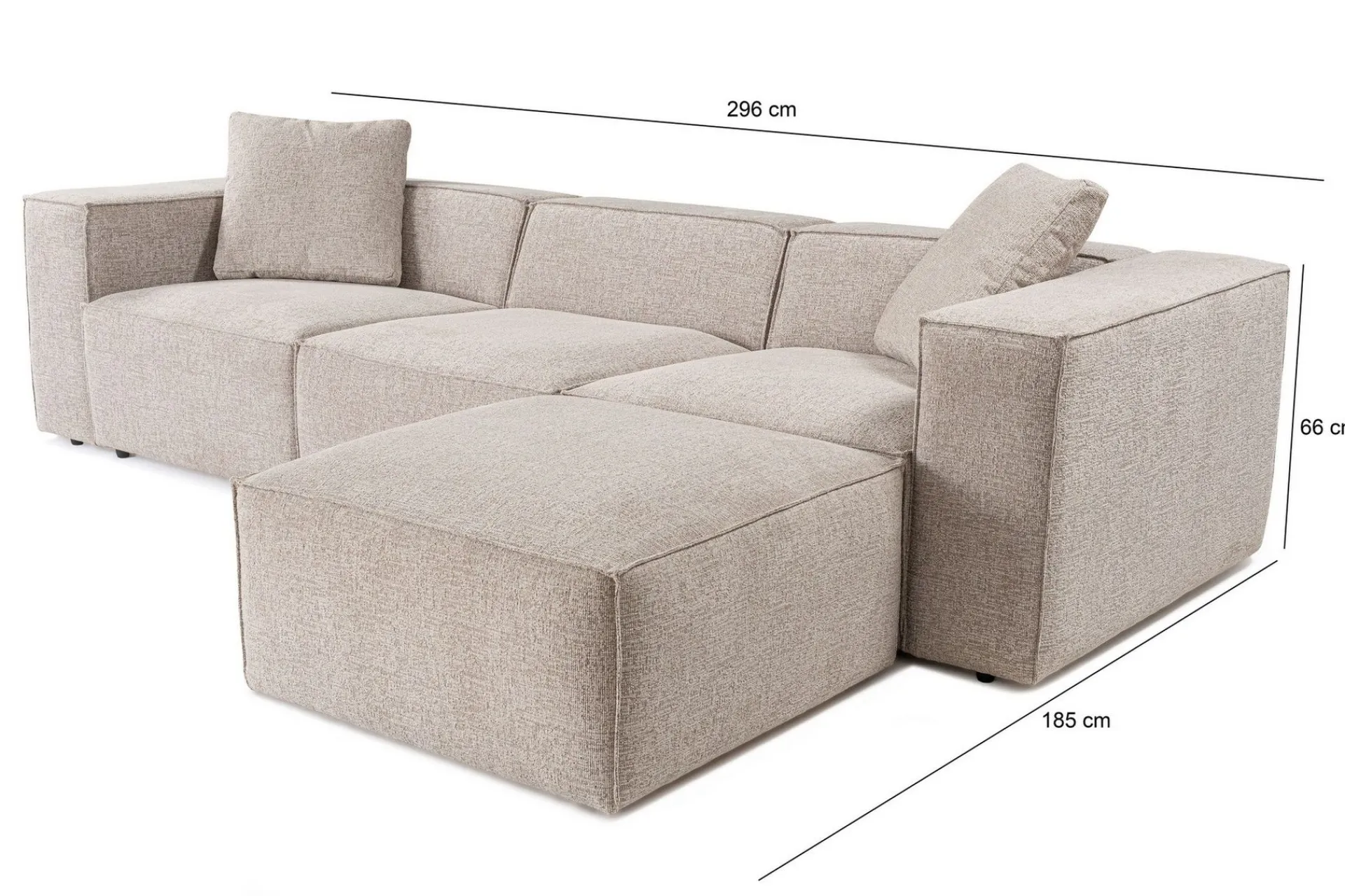 Kaolins Sofa med Sjeselong 3-seter