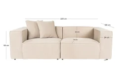 2 Seter Sofa-Kaolins Sofa 2-seter Beige