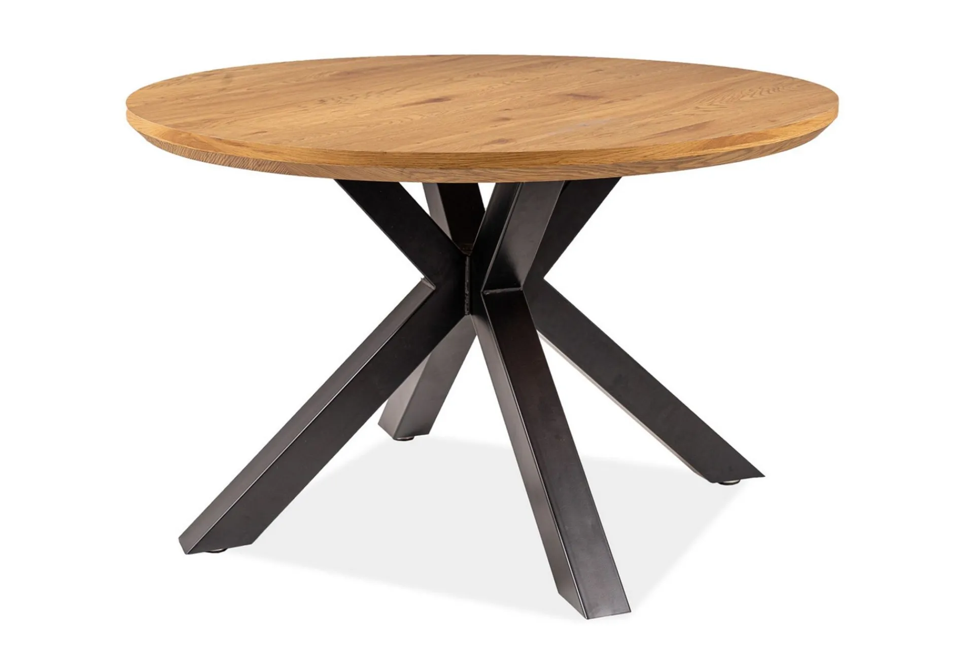 Spisebord & Kjøkkenbord-Karara Spisebord 120 cm Rundt Svart,Tre/Natur
