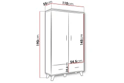 Kardos Garderobe 110 cm
