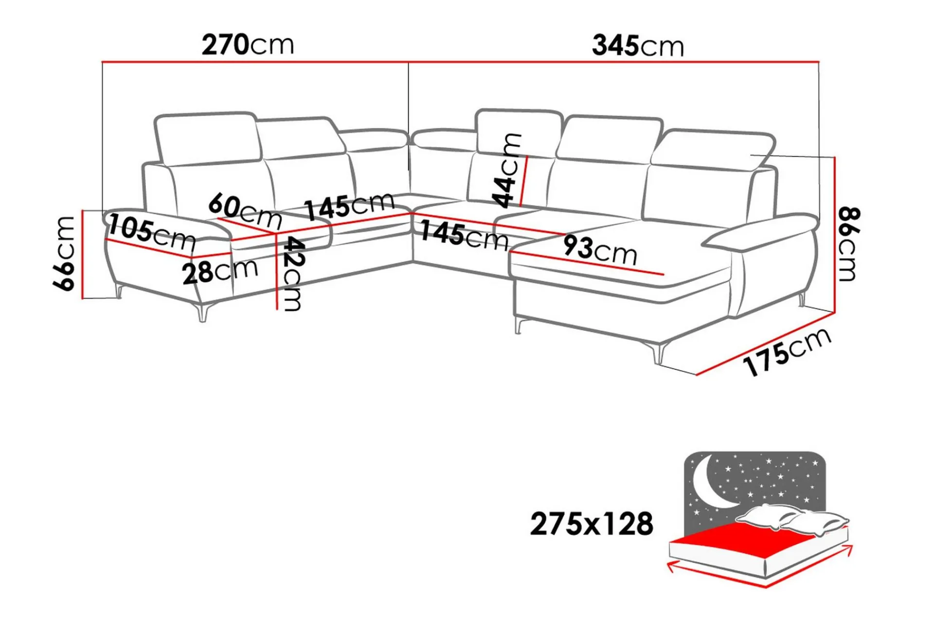 Sovesofaer-Karkula Hjørnesofa Høyre Haze 17 + Malmen 5