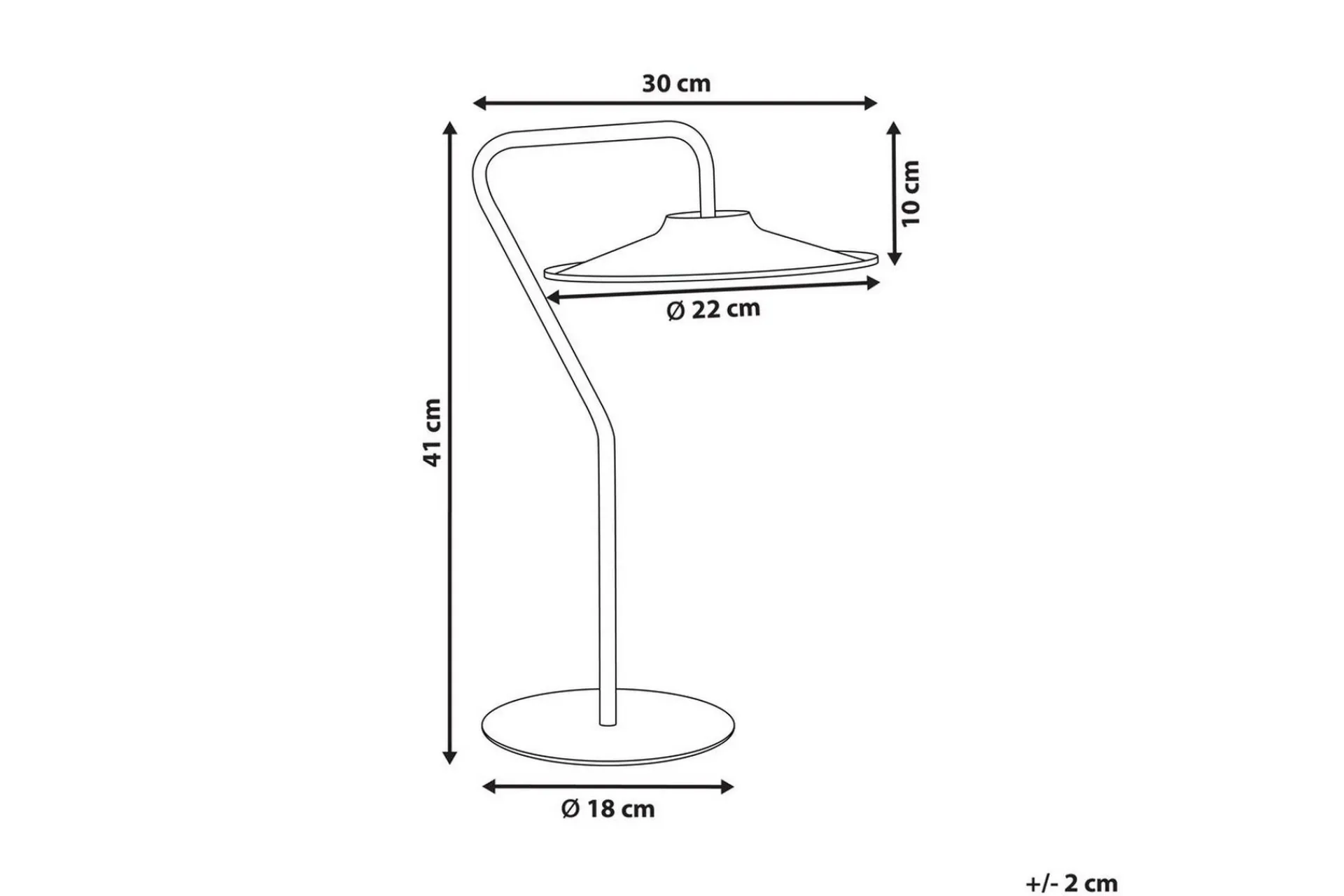 Nattbordslampe|Bordlampe-Karpathy LED Bordlampe 41 cm Hvit