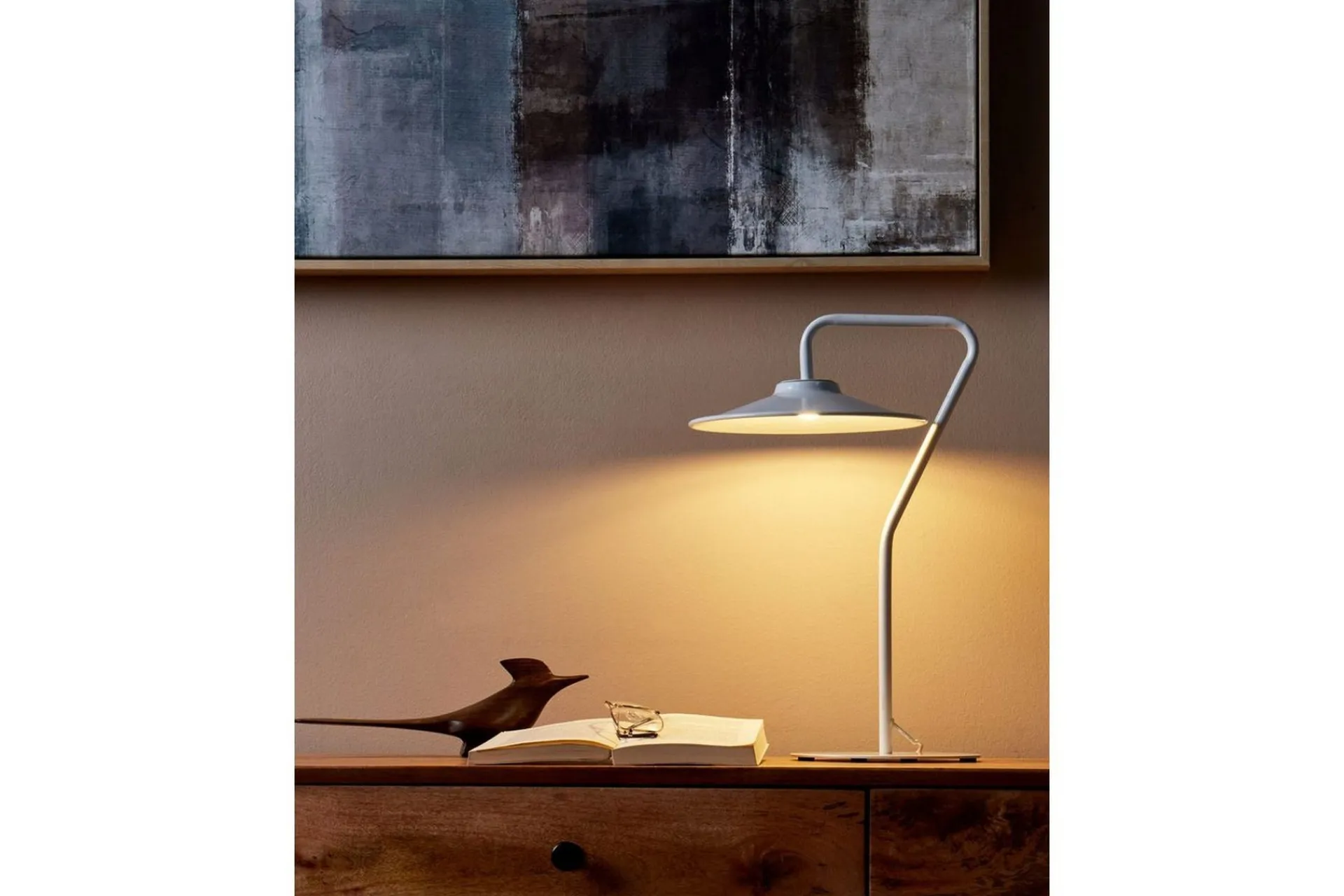Nattbordslampe|Bordlampe-Karpathy LED Bordlampe 41 cm Hvit