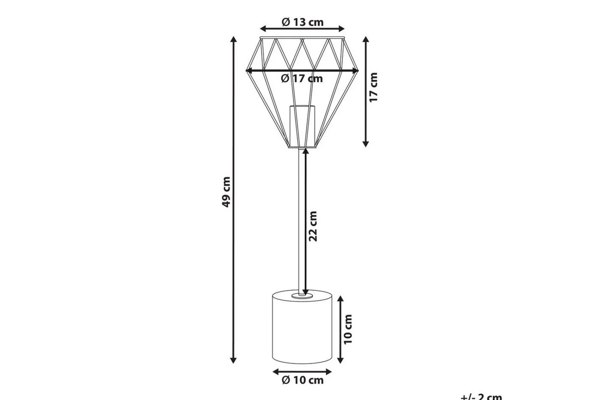 Kasik Bordlampe 49 cm E27