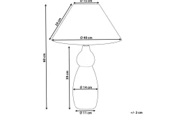 Nattbordslampe|Bordlampe-Kastellorizo Bordlampe 60 cm E27 Mørkeblå,Hvit