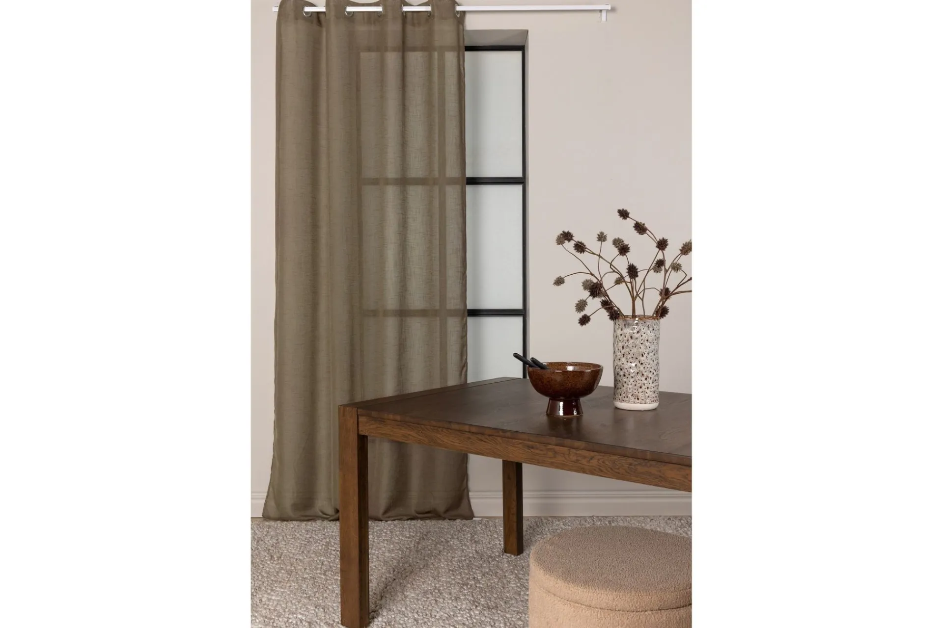 Venture Home Gardinlengder|Gardinkappe-Kaya Gardin metallringer 140x290 cm Brun