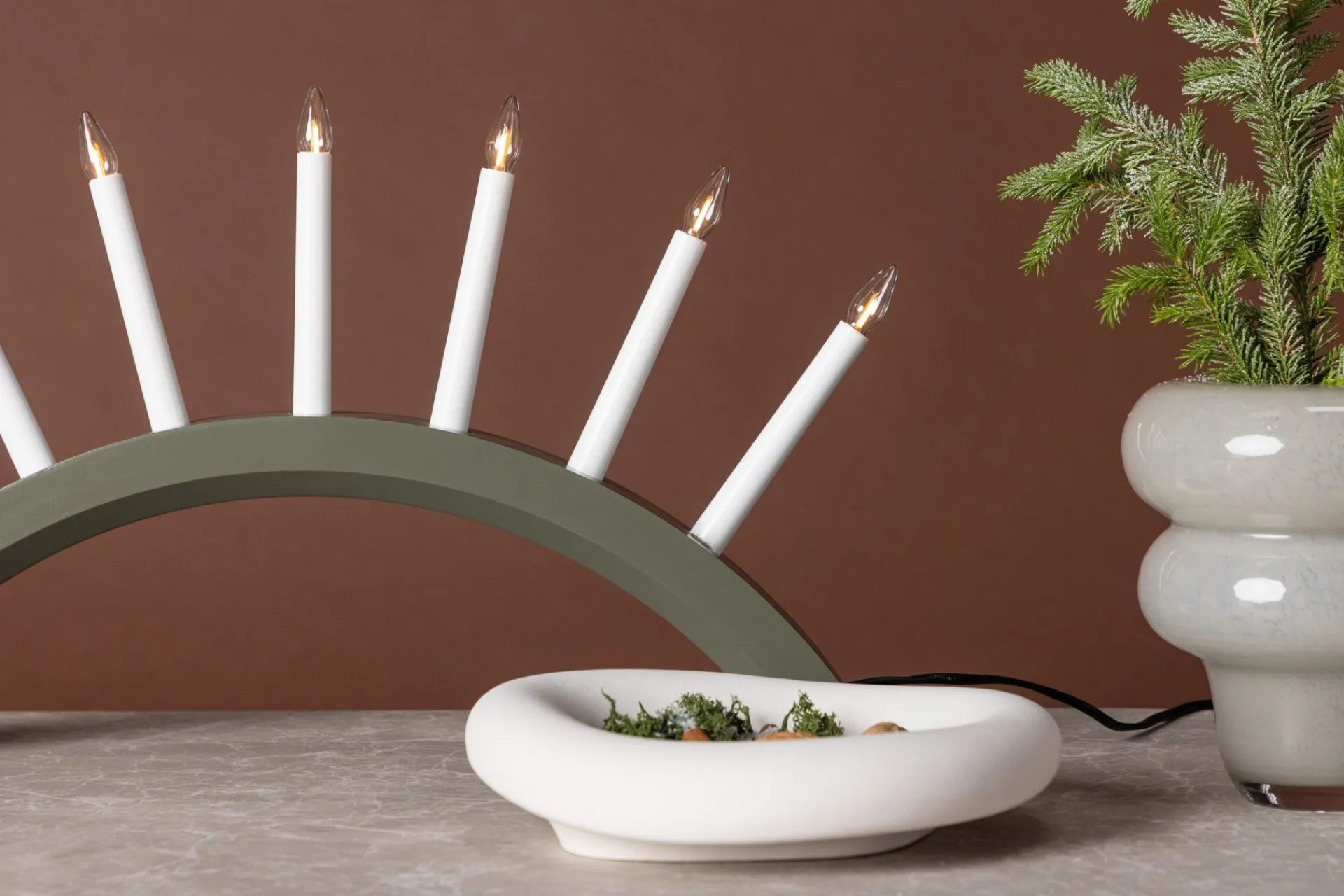 Venture Home Julelys|Adventsstake-Kebnekaise Lysestake Grønn