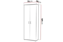 Garderober & Garderobesystem-Kelvy Garderobe 70x34 cm Hvit