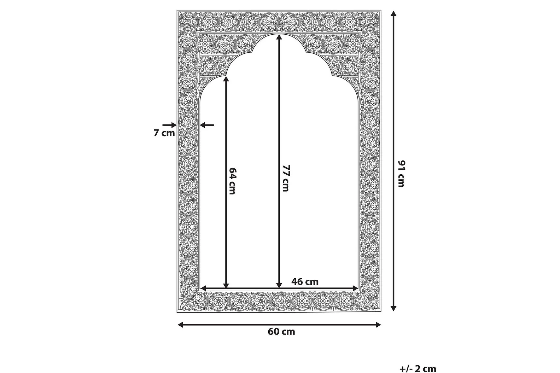 Veggspeil|Gangspeil-KenderEik Speil 60x95 cm Kobber