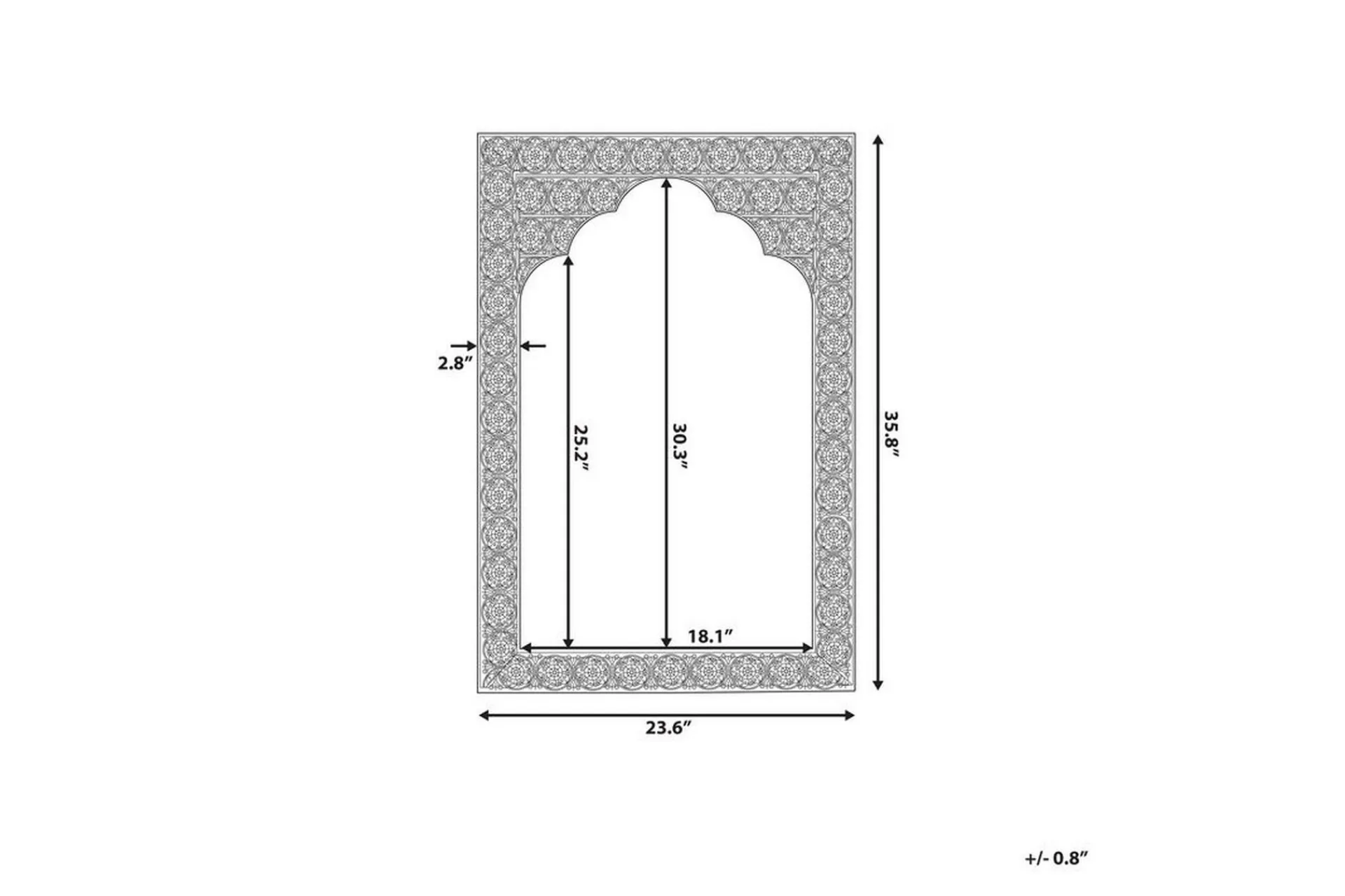 Veggspeil|Gangspeil-KenderEik Speil 60x95 cm Kobber
