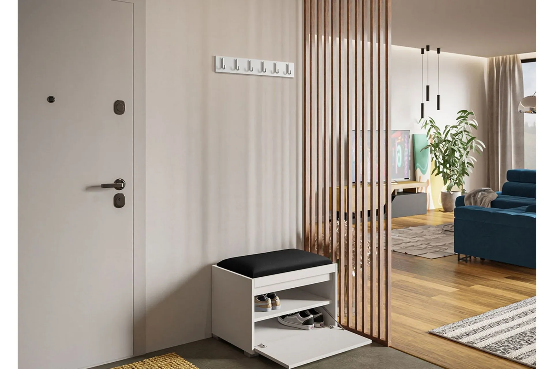 Oppbevaringsskap|Skap-Kenmare Highboard Black/White Svart/Hvit