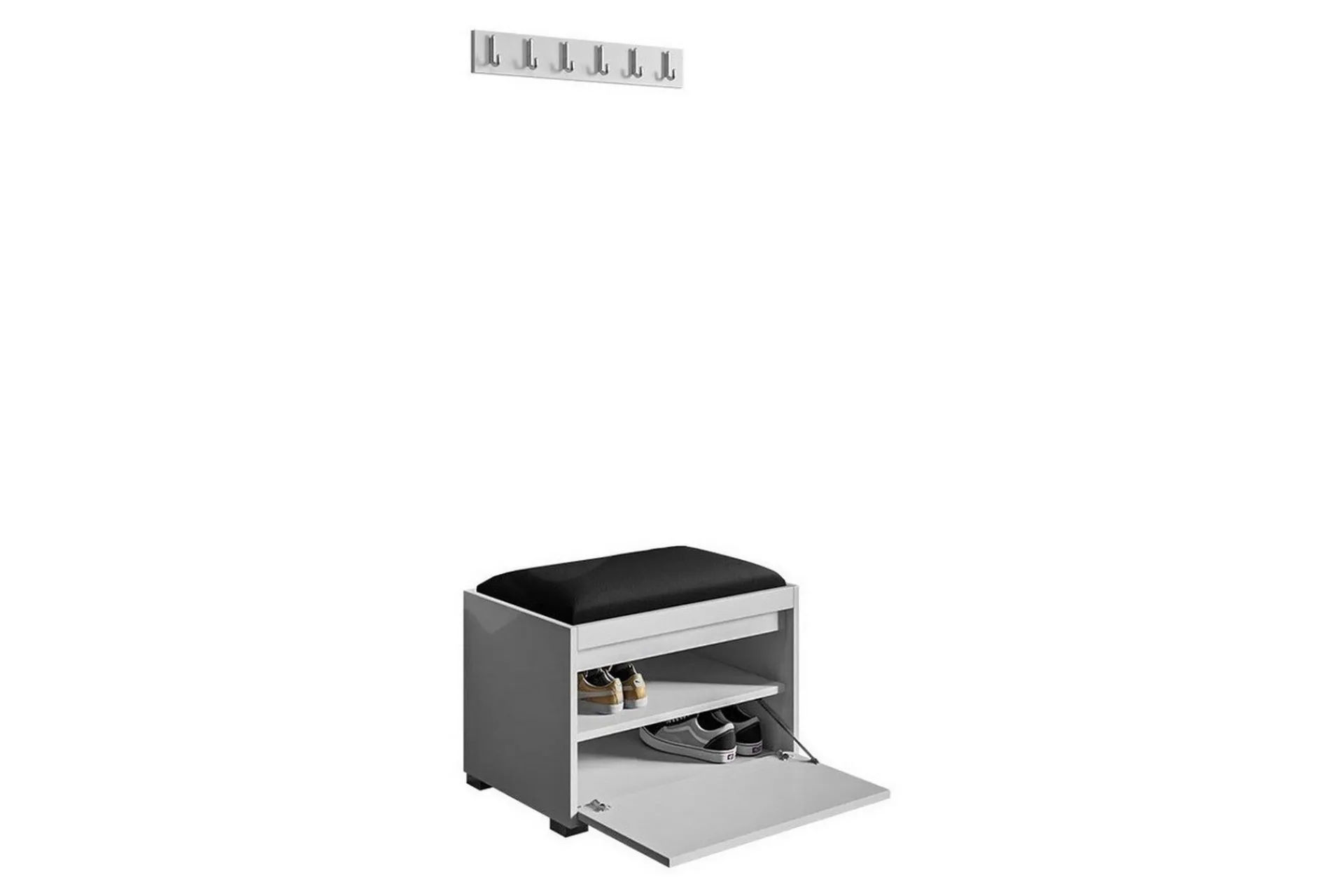 Oppbevaringsskap|Skap-Kenmare Highboard Black/White Svart/Hvit
