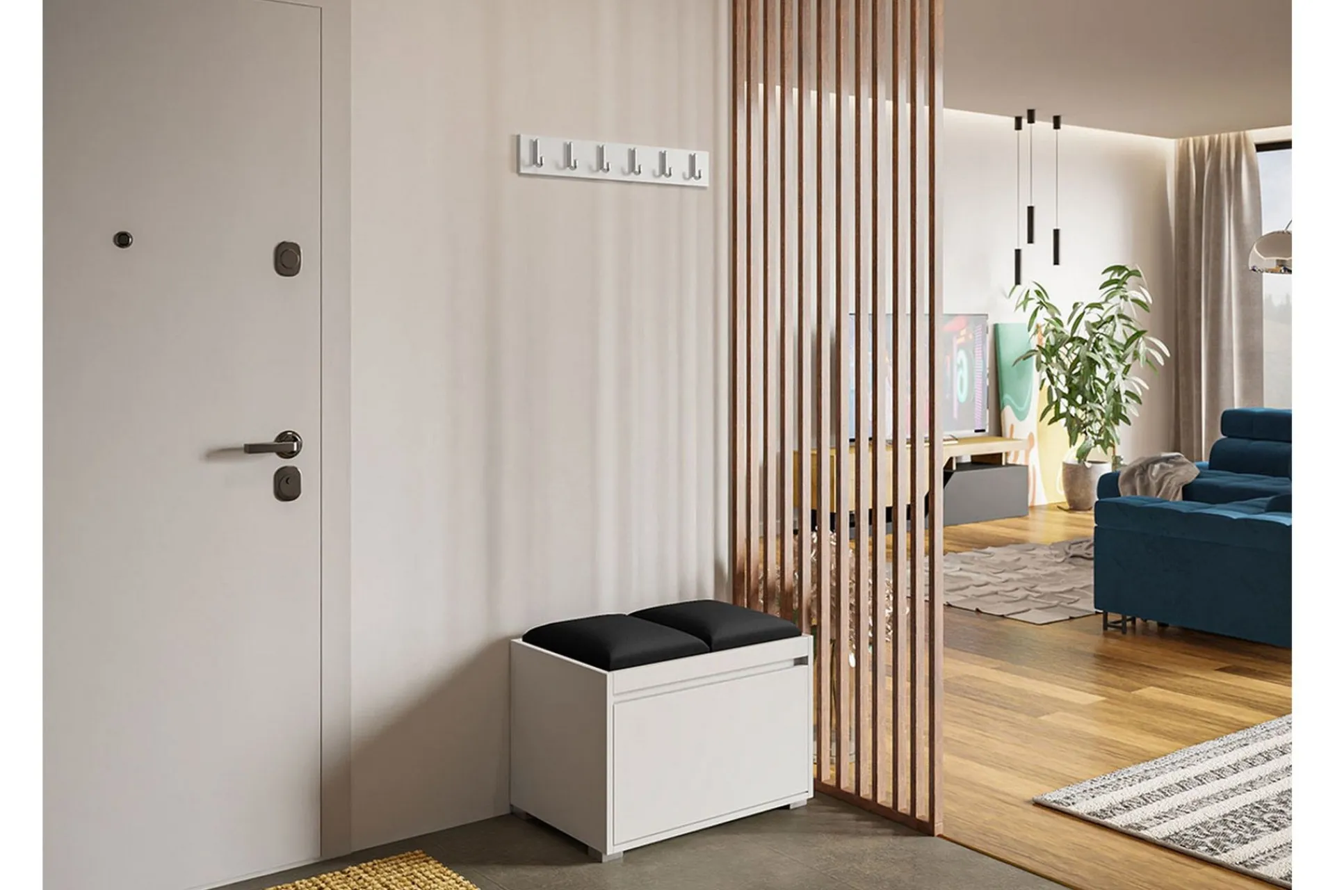 Oppbevaringsskap|Skap-Kenmare Highboard White Hvit
