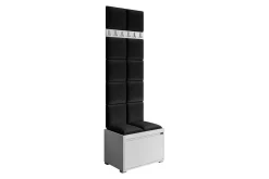 Oppbevaringsskap|Skap-Kenmare Highboard White/Black Hvit/Svart