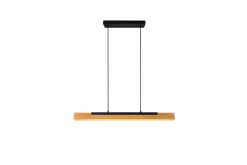 Trio Lighting Kerala LED-Pendellampe Mattsvart/Tre