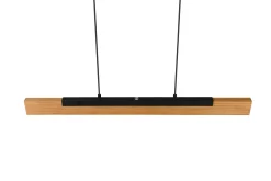 Trio Lighting Kerala LED-Pendellampe Mattsvart/Tre