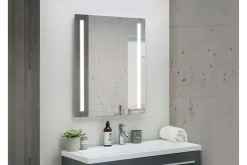 Baderomsspeil Med Belysning|Baderom-Kilmurray Speil LED 70x90 cm Sølv