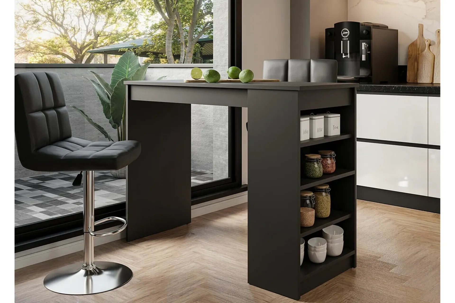 Vintilbehør|Barmøbler-Kintore Barbord 50 cm Svart
