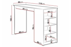 Vintilbehør|Barmøbler-Kintore Barbord 50 cm Brun