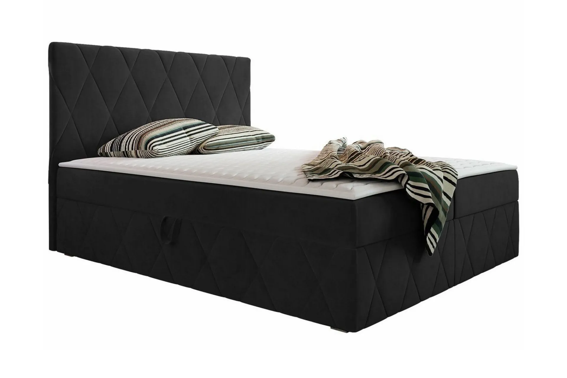 Kontinentalsenger|Seng Med Oppbevaring-Kintore Kontinentalseng 160x200 cm Svart