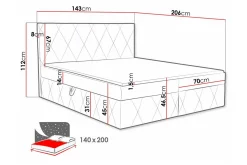Kintore Kontinentalseng 140x200 cm