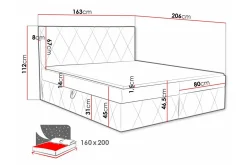 Kontinentalsenger|Seng Med Oppbevaring-Kintore Kontinentalseng 160x200 cm Beige