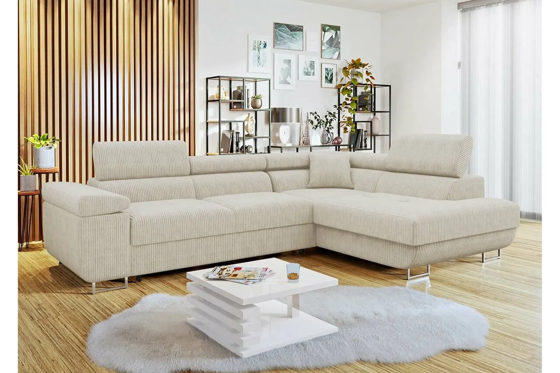 Sovesofaer-Kintore 4-seters Hjørnesovesofa Beige
