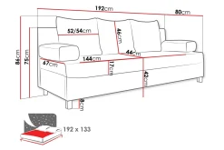 Kintore 2-sits Bäddsoffa