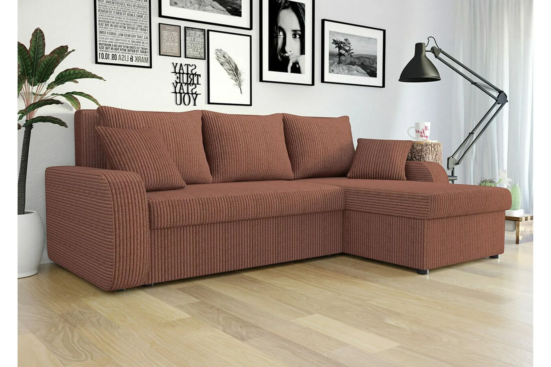 Sovesofaer-Kintore 3-sits Hörnbäddsoffa Brown Brun