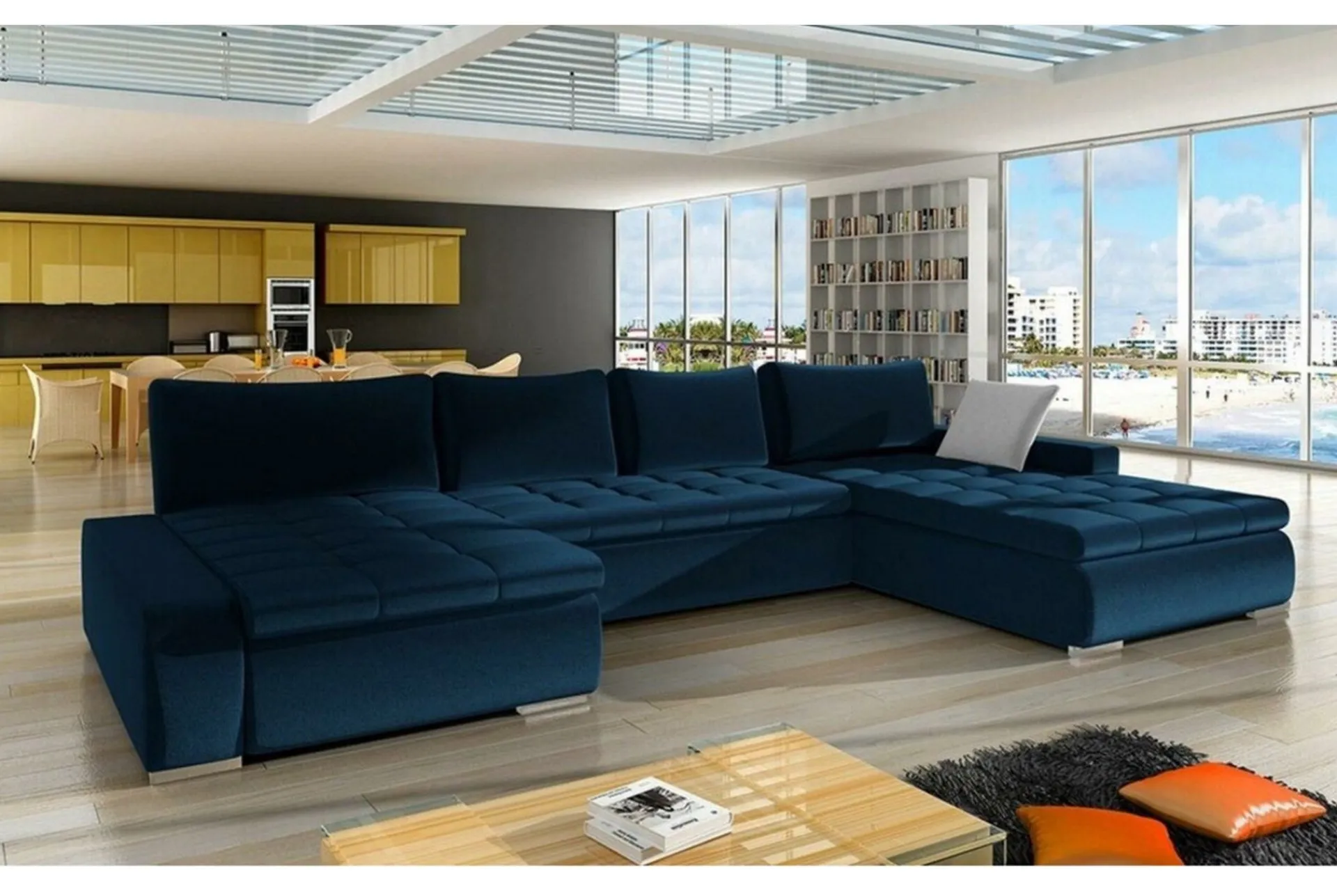 Kintore 4-sits Hörnbäddsoffa Dark blue