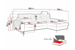 Sovesofaer-Kintore 3-sits Hörnbäddsoffa Light grey/Dark grey Lysegrå/Mørkegrå
