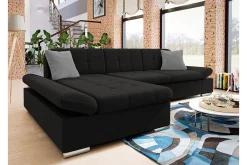 Hjørnesofa-Kintore 3-sits Hörnsoffa Black Svart