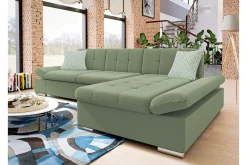 Sofa Med Sjeselong-Kintore 3-sits Hörnsoffa Light green Lysegrønn