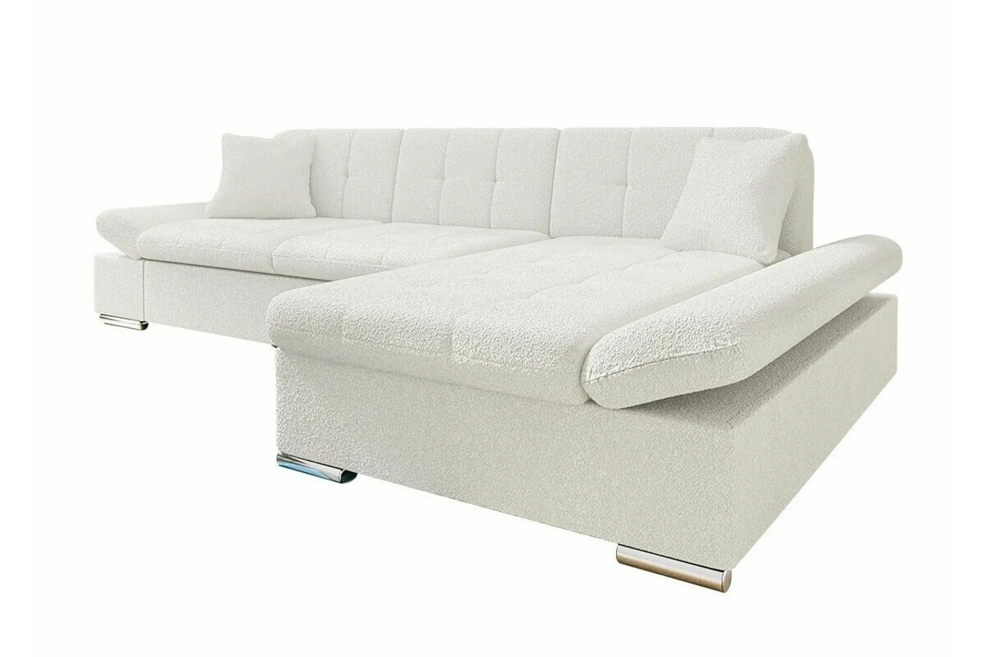 Sofa Med Sjeselong-Kintore 3-sits Hörnsoffa White Hvit