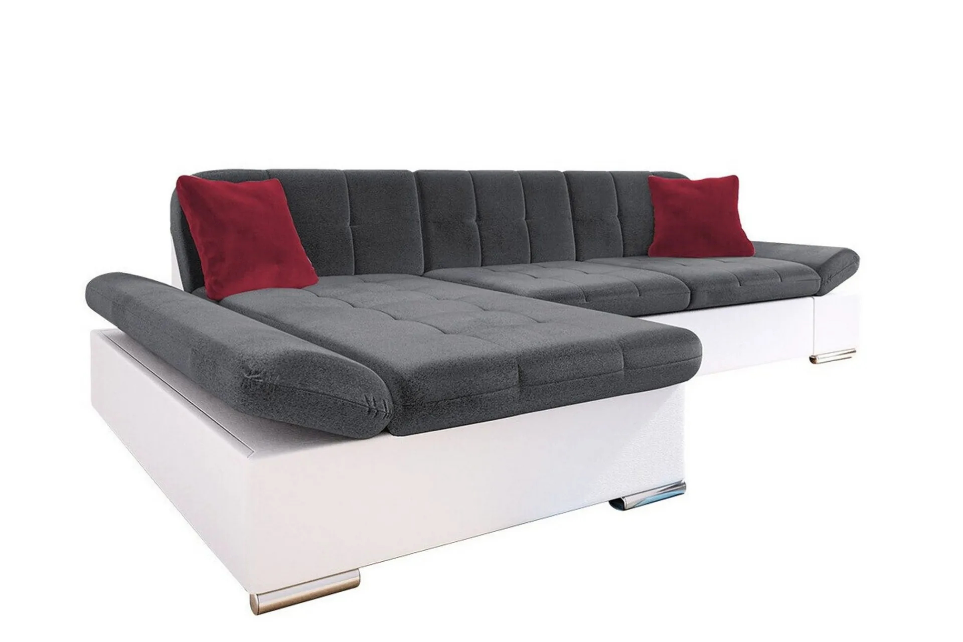 Hjørnesofa-Kintore 3-sits Hörnsoffa White/Grey Hvit/Grå