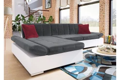Hjørnesofa-Kintore 3-sits Hörnsoffa White/Grey Hvit/Grå