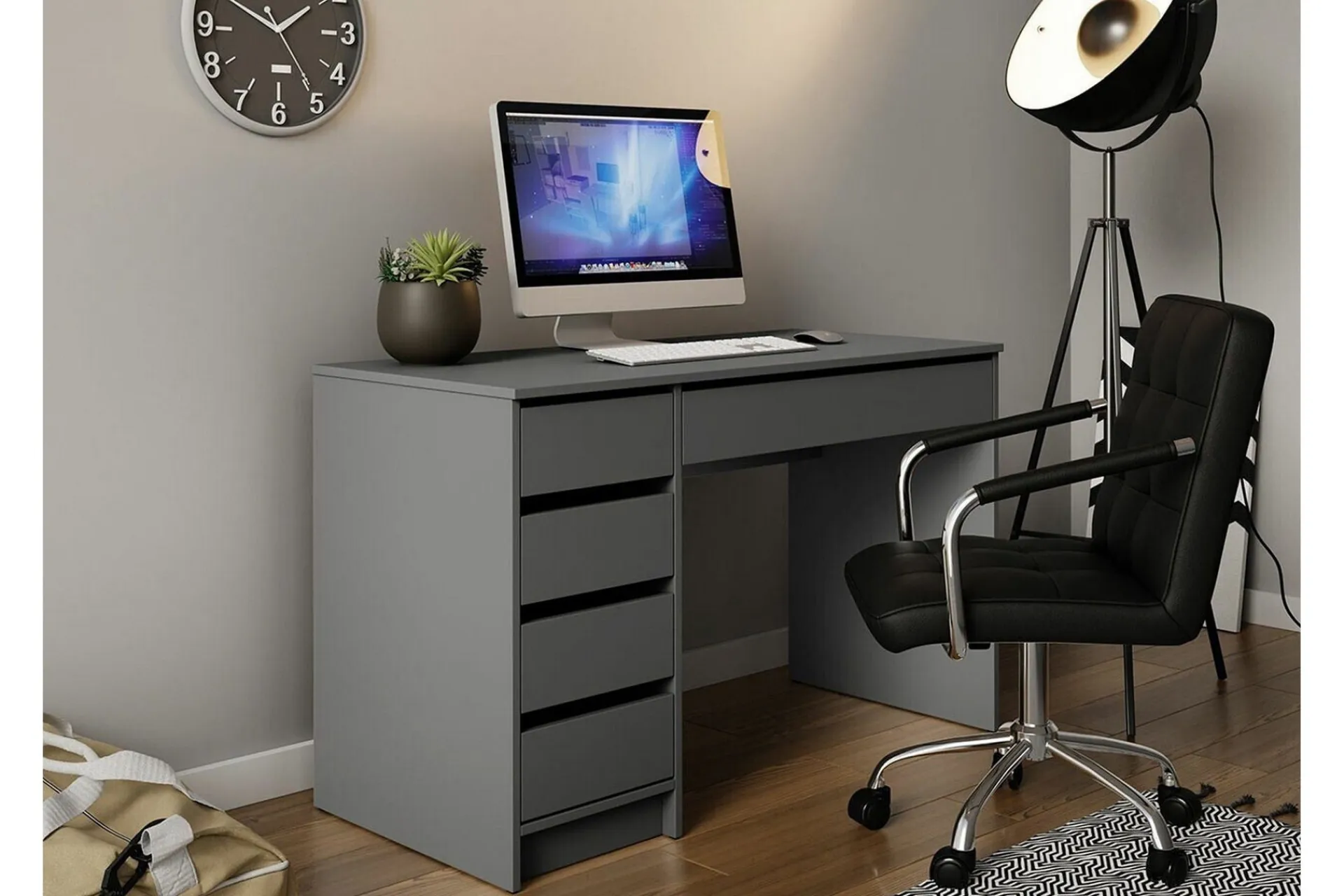 Kontorbord-Kintore Skrivbord 120 cm Anthracite Antracit