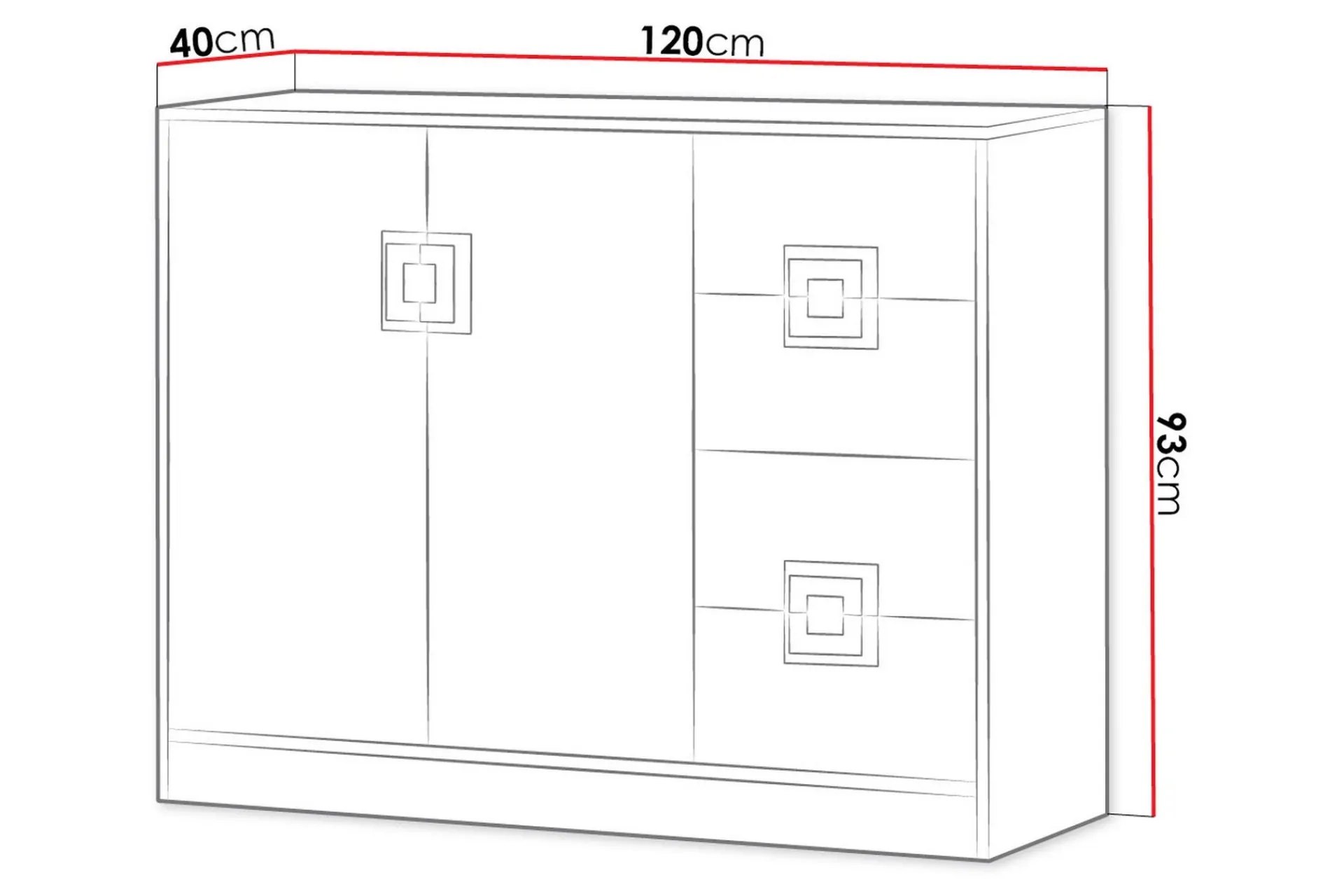 Klacksberg Kommode 120x40x93 cm