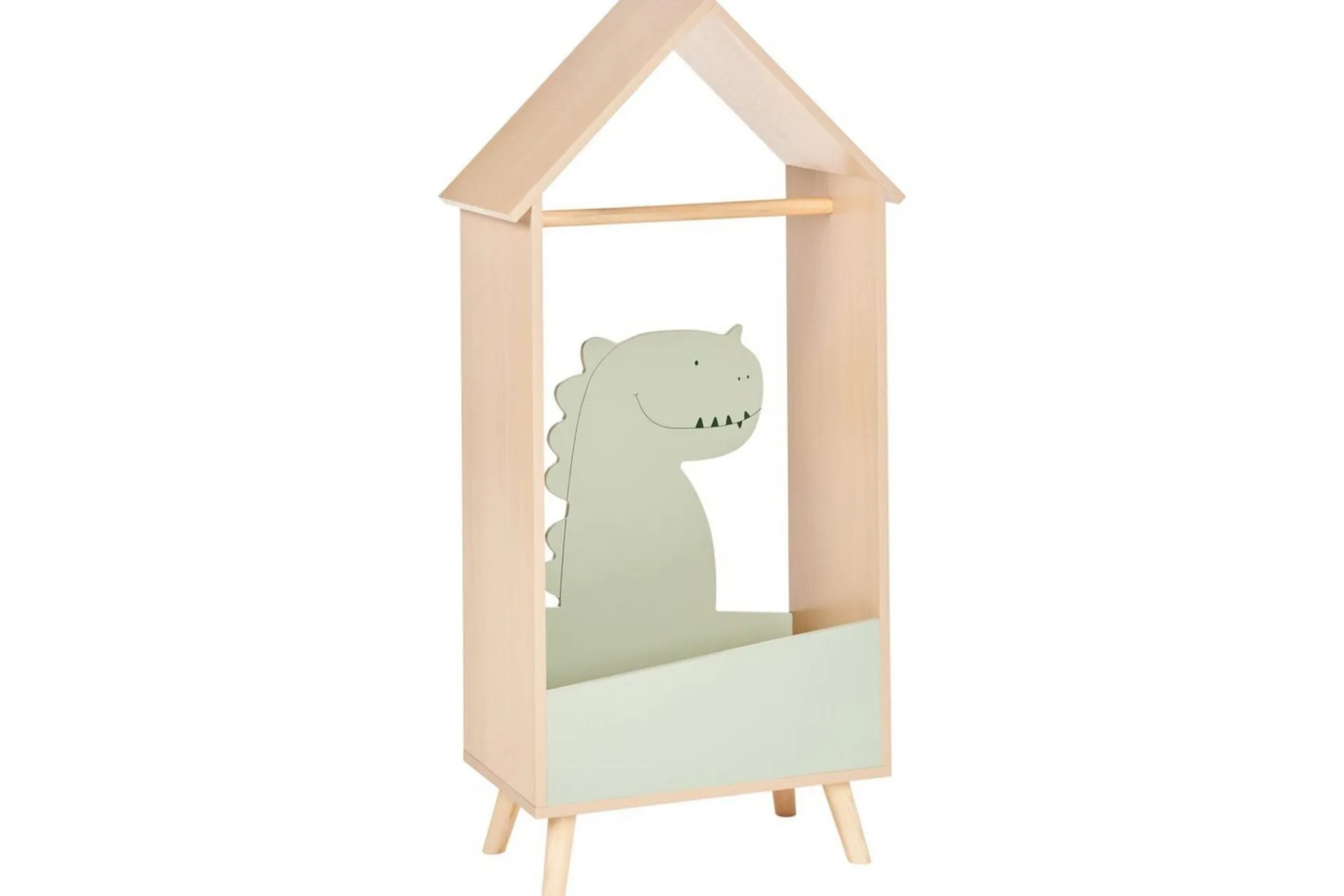 Knaggerekke-Klädhängare Beliani Durango Light colored wood||Green Lysfarget tre,Grønn