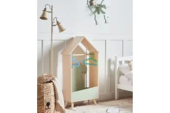 Knaggerekke-Klädhängare Beliani Durango Light colored wood||Green Lysfarget tre,Grønn