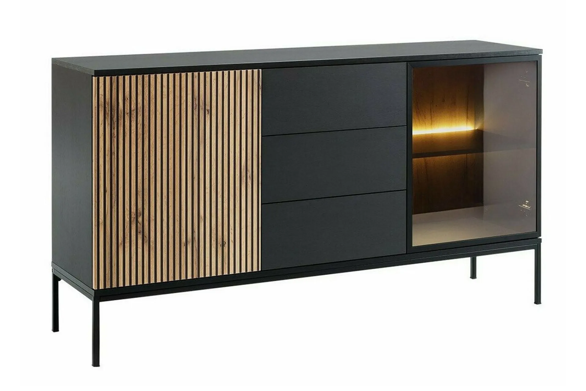 Scandinavian Choice Klinkerville Lavt Vitrineskap Display med belysning 39 cm dybde