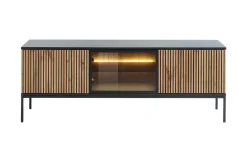 Scandinavian Choice Tv-Skap|Tv-Benk & Mediabenk-Klinkerville TV-benk med Belysning 39 cm dyp 56 cm bred Svart
